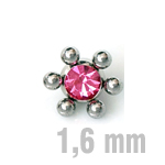 4 mm PINK Sun-Jewelled Ball Zirk.